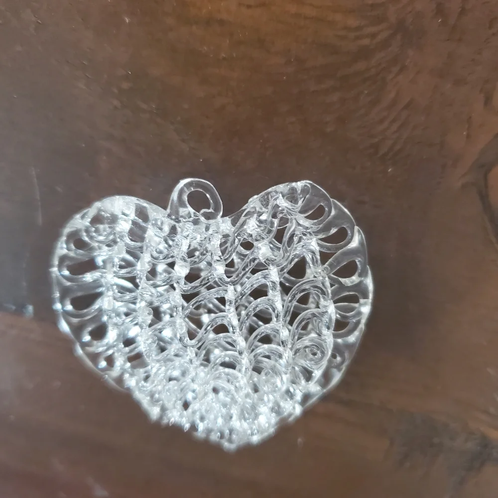 Vintage Set of 31 Spun Glass Heart Ornaments